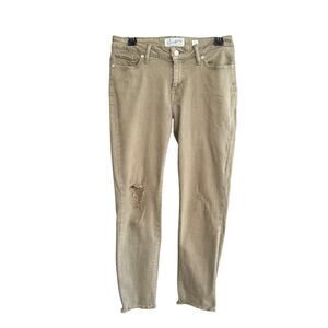 Womens Lucky Brand Lolita Skinny jeans - olive green - distressed - size 6/28